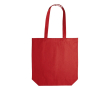 Kleurrijke katoenen tas met zijvouw OEKO-TEX 280 g/m2 kleur rood