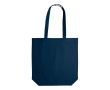 Kleurrijke katoenen tas met zijvouw OEKO-TEX 280 g/m2 kleur donkerblauw
