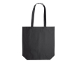 Kleurrijke katoenen tas met zijvouw OEKO-TEX 280 g/m2 kleur zwart