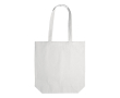 Kleurrijke katoenen tas met zijvouw OEKO-TEX 280 g/m2 kleur wit