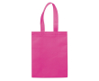 Kleine matte gelamineerde non-woven tas met handvatten 105 g/m2 kleur roze