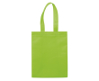 Kleine matte gelamineerde non-woven tas met handvatten 105 g/m2 kleur limoen groen
