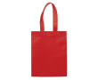 Kleine matte gelamineerde non-woven tas met handvatten 105 g/m2 kleur rood