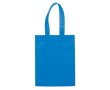 Kleine matte gelamineerde non-woven tas met handvatten 105 g/m2 kleur blauw