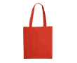 Kleurrijke katoenen tas met OEKO-TEX certificering en zijvouw 140 g/m2 kleur rood