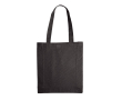 Kleurrijke katoenen tas met OEKO-TEX certificering en zijvouw 140 g/m2 kleur zwart