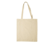 Katoenen tas met OEKO-TEX certificering en zijvouw 140 g/m2 kleur beige