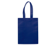 Kleine matte gelamineerde non-woven tas met handvatten 105 g/m2 kleur donkerblauw