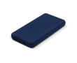 Rubberen powerbank met USB-A en type C poorten 8000 mAh kleur donkerblauw