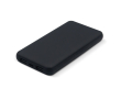 Rubberen powerbank met USB-A en type C poorten 8000 mAh kleur zwart