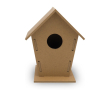 Vogelhuisje om te bouwen met 7 stukken zonder gereedschap kleur hout