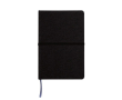 Hardcover RPET-notitieboek met horizontale elastische band A5 kleur zwart