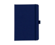 Hardcover RPET-notitieboek met elastische band en penhouder A5 kleur donkerblauw