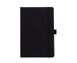 Hardcover RPET-notitieboek met elastische band en penhouder A5 kleur zwart