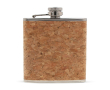 Compacte heupfles van roestvrij staal en kurk 170ml kleur naturel