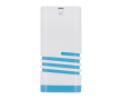 Rechthoekige zonnebrandspray dispenser SPF30 met kleurdetails 20ml kleur lichtblauw