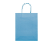 Middelgrote gekleurde kraft cadeau papieren tas 120 g/m2 kleur lichtblauw