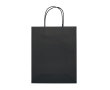 Middelgrote gekleurde kraft cadeau papieren tas 120 g/m2 kleur zwart