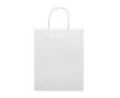 Middelgrote gekleurde kraft cadeau papieren tas 120 g/m2 kleur wit