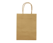 Kleine gekleurde kraft cadeau papieren tas 120 g/m2 kleur lichtbruin