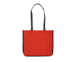 Gelamineerde non-woven tas in kleuren met witte zijkanten kleur rood