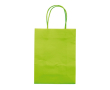 Kleine gekleurde kraft cadeau papieren tas 120 g/m2 kleur limoen groen