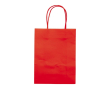 Kleine gekleurde kraft cadeau papieren tas 120 g/m2 kleur rood
