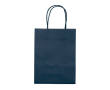 Kleine gekleurde kraft cadeau papieren tas 120 g/m2 kleur donkerblauw