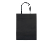 Kleine gekleurde kraft cadeau papieren tas 120 g/m2 kleur zwart