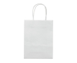 Kleine gekleurde kraft cadeau papieren tas 120 g/m2 kleur wit
