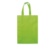 Grote matte gelamineerde non-woven tas met handvatten 105 g/m2 kleur limoen groen