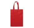 Grote matte gelamineerde non-woven tas met handvatten 105 g/m2 kleur rood