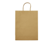 Grote gekleurde kraft cadeau papieren tas 120 g/m2 kleur lichtbruin