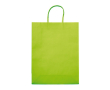Grote gekleurde kraft cadeau papieren tas 120 g/m2 kleur limoen groen
