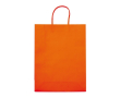Grote gekleurde kraft cadeau papieren tas 120 g/m2 kleur oranje