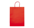Grote gekleurde kraft cadeau papieren tas 120 g/m2 kleur rood