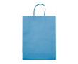 Grote gekleurde kraft cadeau papieren tas 120 g/m2 kleur lichtblauw