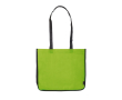 Gelamineerde non-woven tas in kleuren met witte zijkanten kleur groen