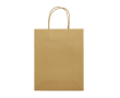 Middelgrote gekleurde kraft cadeau papieren tas 120 g/m2 kleur lichtbruin