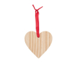 Hartvormig houten ornament kleur bruin