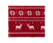 Fleece deken met rendierenprint kleur rood