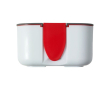 Lunchbox met afscheider en steun kleur rood