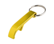 Metalen sleutelhanger met opener kleur geel
