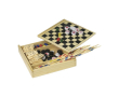Set van 5 spellen in een houten kist kleur hout