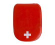 Kit met pleisters en doekjes kleur rood