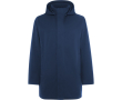 Unisex 3/4 parka met afneembare capuchon en rits Roly Direct Dome kleur marineblauw
