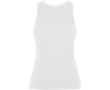 Dames tanktop in ribbreisel 270 g/m² Roly Direct Dribe kleur wit