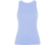 Dames tanktop in ribbreisel 270 g/m² Roly Direct Dribe kleur pastel blauw