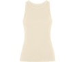 Dames tanktop in ribbreisel 270 g/m² Roly Direct Dribe kleur lichtbruin