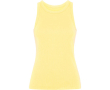 Dames tanktop in ribbreisel 270 g/m² Roly Direct Dribe kleur lichtgeel